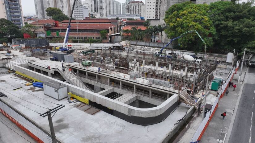 Estação SESC-Pompeia concluiu 60,13% das obras.

/Foto: Divulgação/Linha Uni