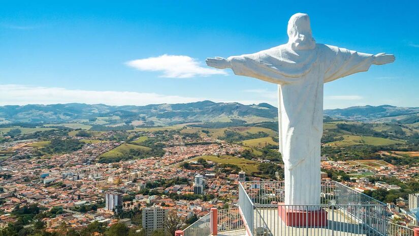 O Mirante do Cristo é uma opção de passeio em Socorro - Foto: Divulgação Prefeitura de Socorro