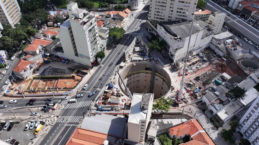 Estação Bela Vista concluiu 59,27% das obras.

/Foto: Divulgação/Linha Uni