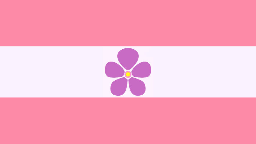 Bandeira sáfica, utilizada por pessoas do espectro feminino que se atraem por outras pessoas do espectro feminino. Imagem: Pradejoniensis/Wikimedia Commons.