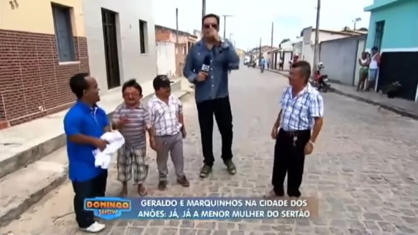 Itabaianinha ganhou fama como a "Cidade dos Anões" após chamar a atenção da mídia. Foto: Reprodução/Youtube/Domingo Show