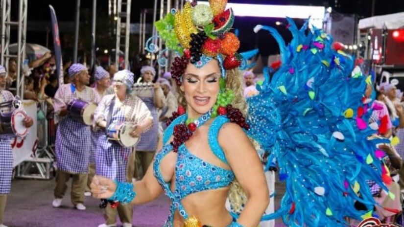 Tema do desfile foi "Feira Livre".

/Foto: Reprodução/Redes sociais