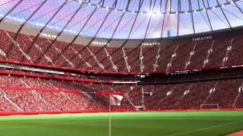 Estádio se tornará o maior da Inglaterra, superando Wembley, com capacidade para 90 mil pessoas.

/Foto: Reprodução/Manchester United