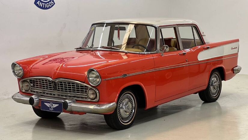 Simca Chambord (19581967): inspirado em um modelo francês, foi o primeiro carro de luxo fabricado no Brasil. Sonho para poucos. Foto: RR Autos Antigos