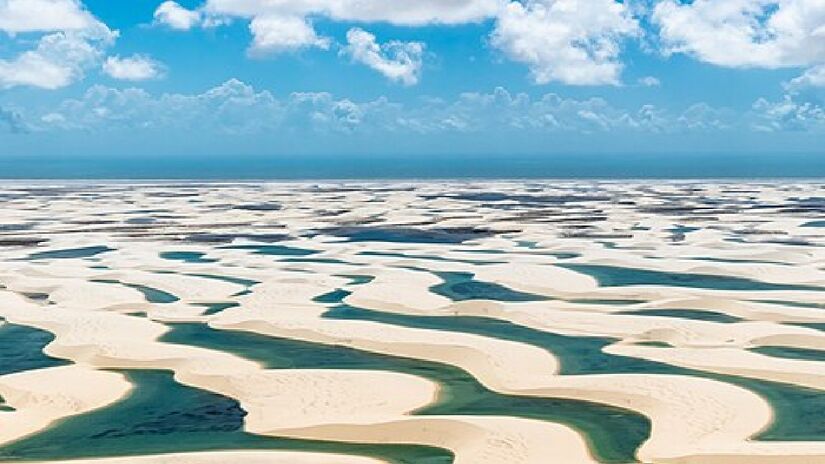 Lençóis Maranhenses, considerados um dos destinos mais lindos de todo o mundo, pode perder sua beleza devido ao aquecimento global. Julius Dadalti/Wikimedia Commons