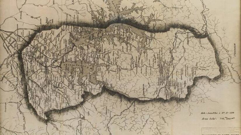 Mapa do município de Santo Amaro - Museu Paulista da USP