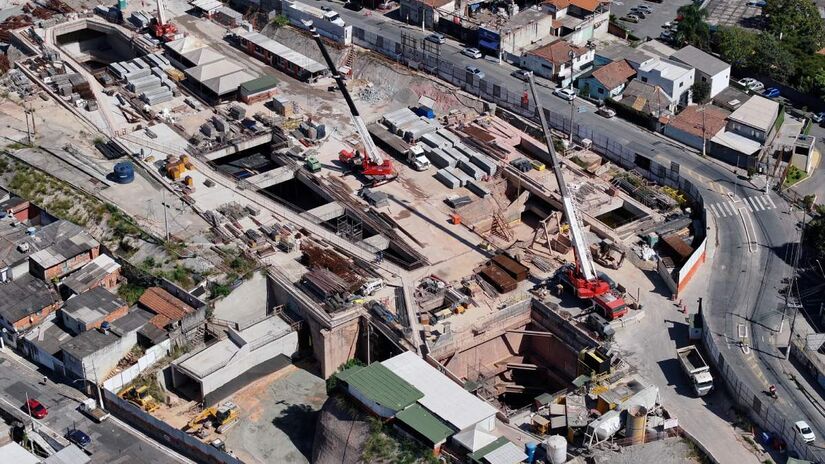 Estação Brasilândia concluiu 69,85% das obras.

/Foto: Divulgação/Linha Uni