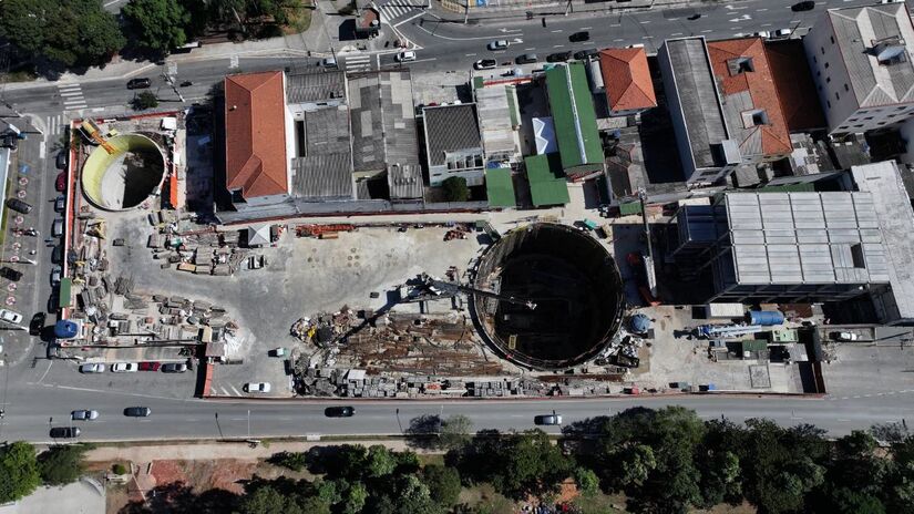 Estação Freguesia do Ó concluiu 62,21% das obras.

/Foto: Divulgação/Linha Uni