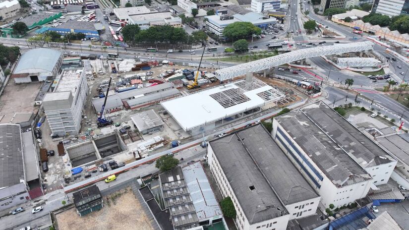 Estação Santa Marina concluiu 72,67% das obras.

/Foto: Divulgação/Linha Uni
