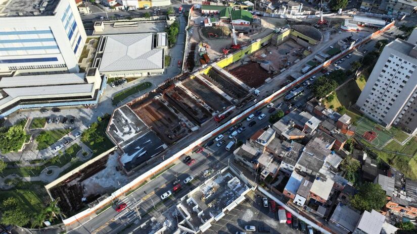 Estação Maristela concluiu 38,63% das obras.

/Foto: Divulgação/Linha Uni