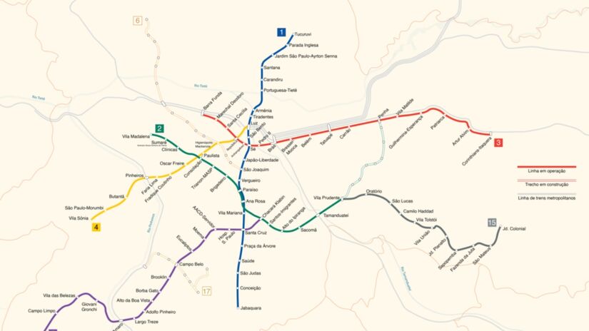 E em último lugar vem a cidade de São Paulo, com 104 km de extensão.(Fotos: Wikimedia Commons)