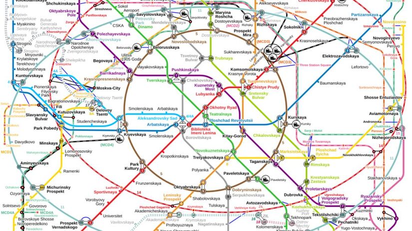 Em segundo lugar do ranking, vem Moscou com 449 km de extensão nas linhas de metrô.
