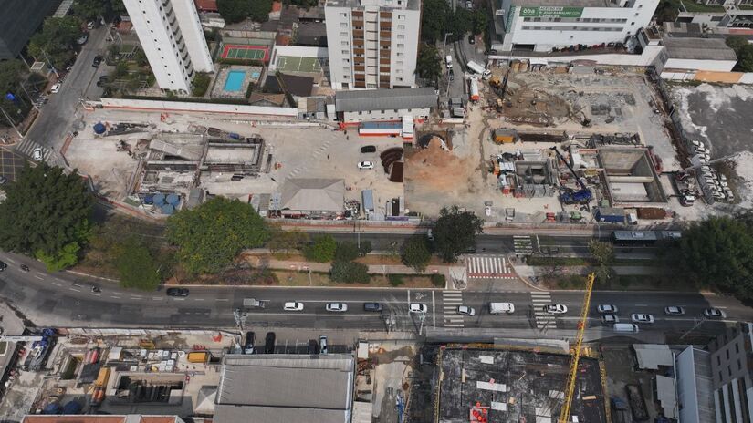 Estação Perdizes concluiu 78,23% das obras.

/Foto: Divulgação/Linha Uni