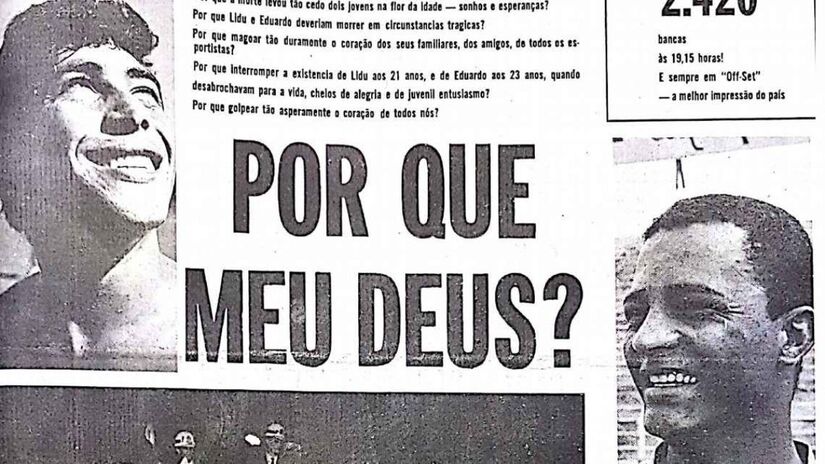 A origem do apelido de "porco" para o Palmeiras está conectada a um acontecimento triste. Em abril de 1969, dois jogadores do Corinthians, Lidu e Eduardo, faleceram em um grave acidente de carro, causando uma grande perda para o clube. (Foto: Reprodução/Acervo Museu do Futebol)