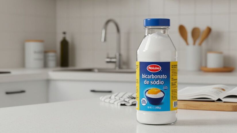 O bicarbonato de sódio é alcalino, com pH 8,5 (Foto: gerada por IA)