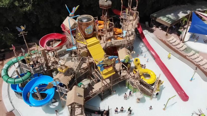 Caldas Novas é um ótimo destino para crianças, que se divertem nos parques aquáticos