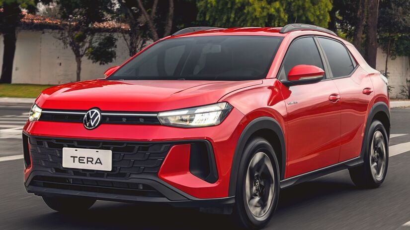 Novo SUV da Volkswagen traz as opções de cores inéditas: Vermelho Hypernova, Prata Lunar e Azul Ártico.

/Foto: Divulgação