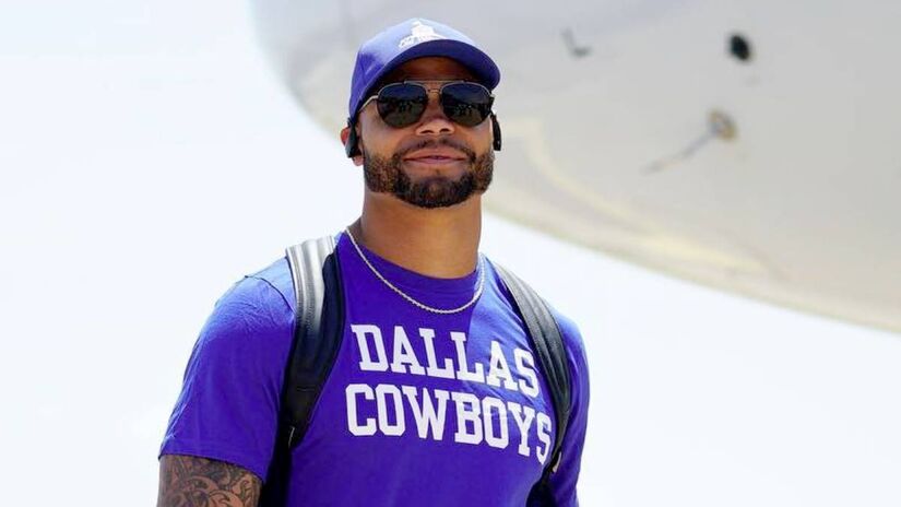 Dak Prescott, quarterback do Dallas Cowboys, ficou em 4&ordm; lugar, alcançando a marca de US$ 137 milhões (R$ 778 milhões).
Foto: Reprodução/Instagram
