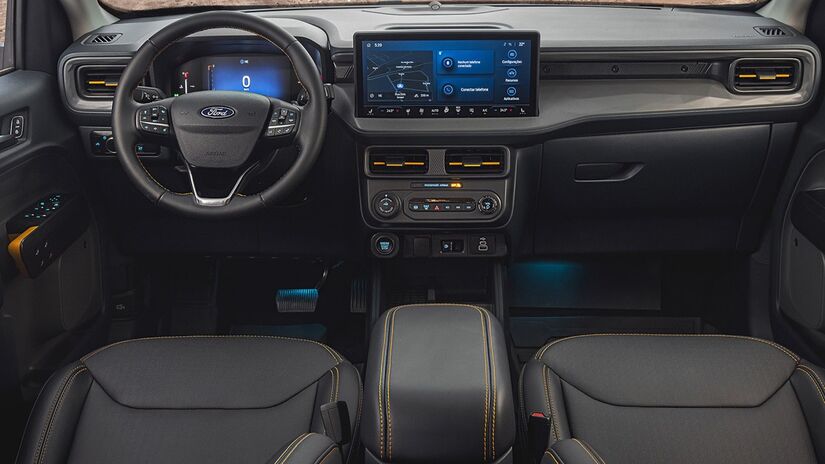 Cabine ficou mais tecnológica, com nova central multimídia Sync 4 de 13,2 polegadas.

/Foto: Divulgação