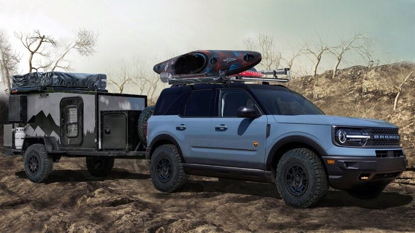 SUV radical pode puxar uma carreta, tornando-se um veículo ideal para os sonhos dos amantes do ar livre e da natureza.
Foto: Divulgação