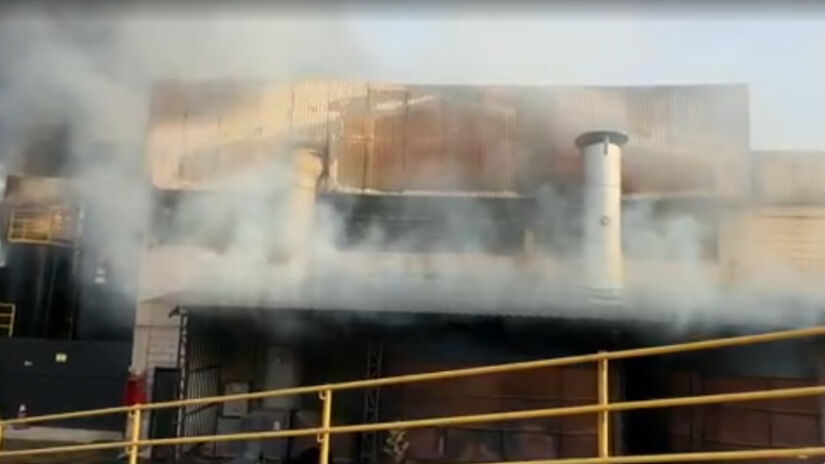 Incêndio durou mais de quatro horas.
Reprodução: TV Vanguarda