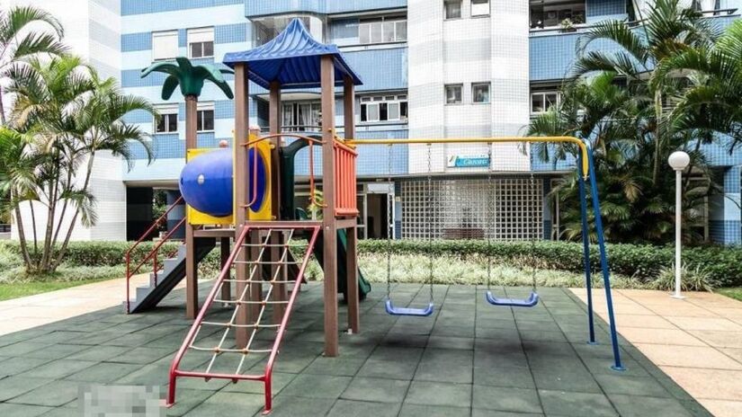 Crianças podem aproveitar no parquinho do condomínio.

/Foto: Divulgação
