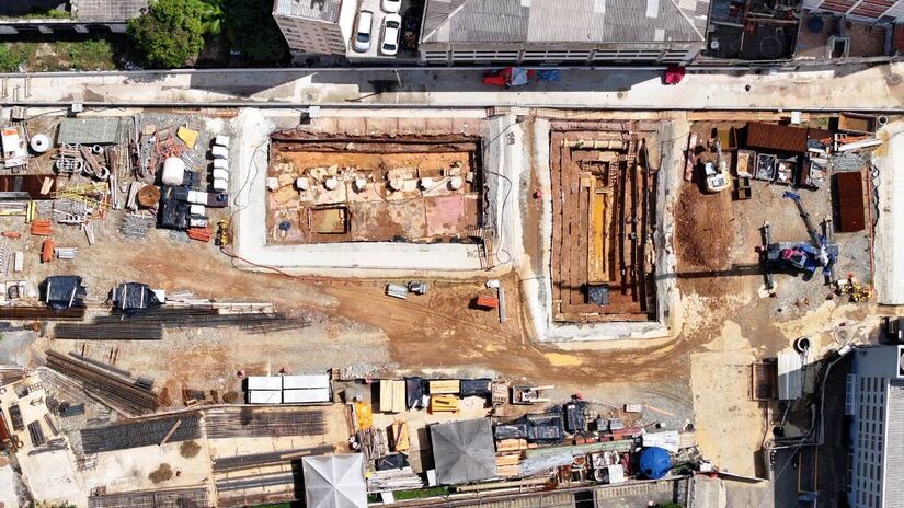 Estação 14 Bis-Saracura está com 15,33% das obras concluídas.

/Foto: Divulgação/Linha Uni