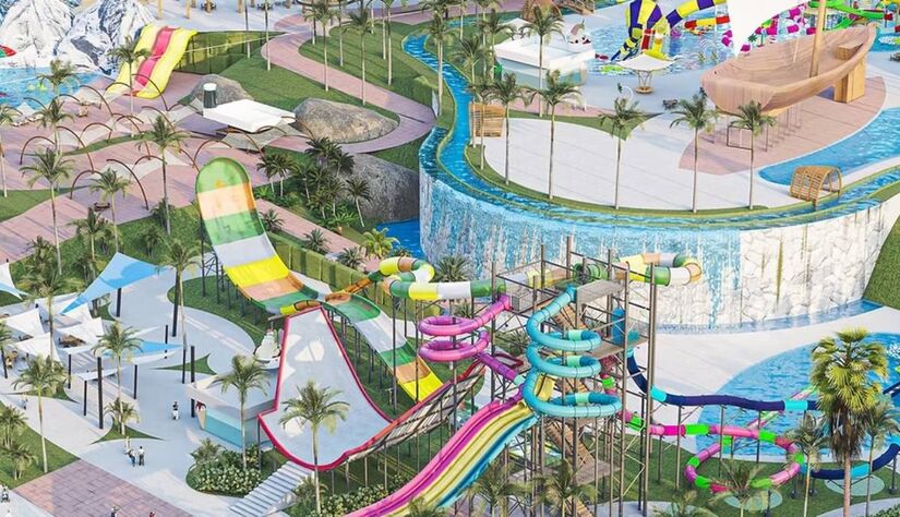 Acqua Thermas Park pretende receber até 150 mil visitantes por mês com estruturas para esportes radicais e atividades ao ar livre. / Divulgação