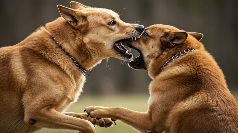 E importante manter os cães em locais separados - Imagem gerada por IA