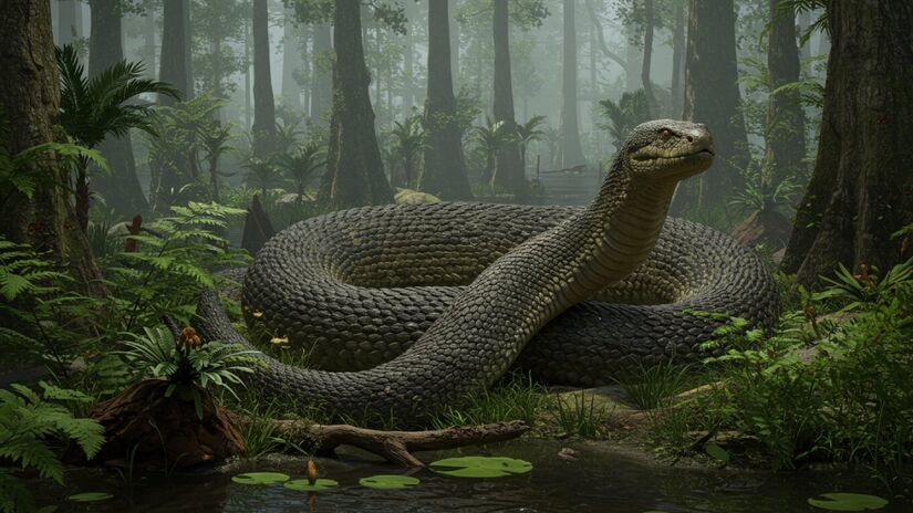 Titanoboa podia chegar a 12,8 metros de comprimento, muito maior que as sucuris atuais que chegam a no máximo 9 metros