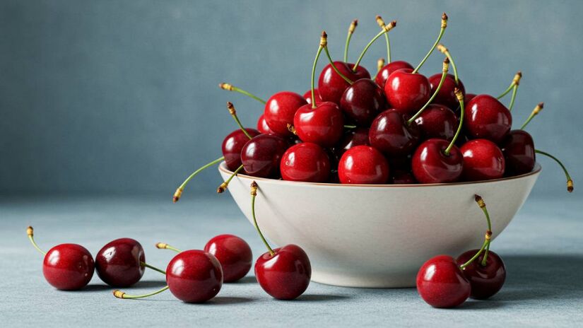 As cerejas são ricas em antioxidantes e anti-inflamatórios (Imagens geradas por IA) 