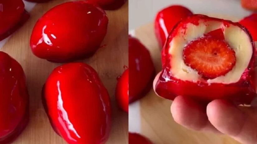 Embora tendência, alguns consideram o morango do amor muito doce. Imagem: Reprodução/Instagram miladeliciasdechocolate
