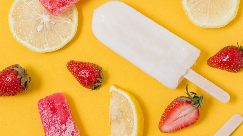  Picolé de frutas sem açúcar também é uma opção de sobremesa