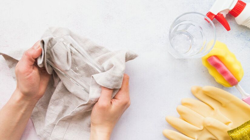 É possível recuperar a roupa manchada com apenas dois ingredientes: o vinagre branco e o bicarbonato de sódio