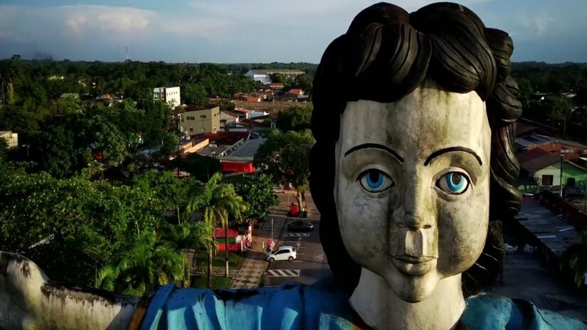 Marituba é nacionalmente conhecida pela sua icônica estátua do Menino Jesus - imagem : reprodução YouTube