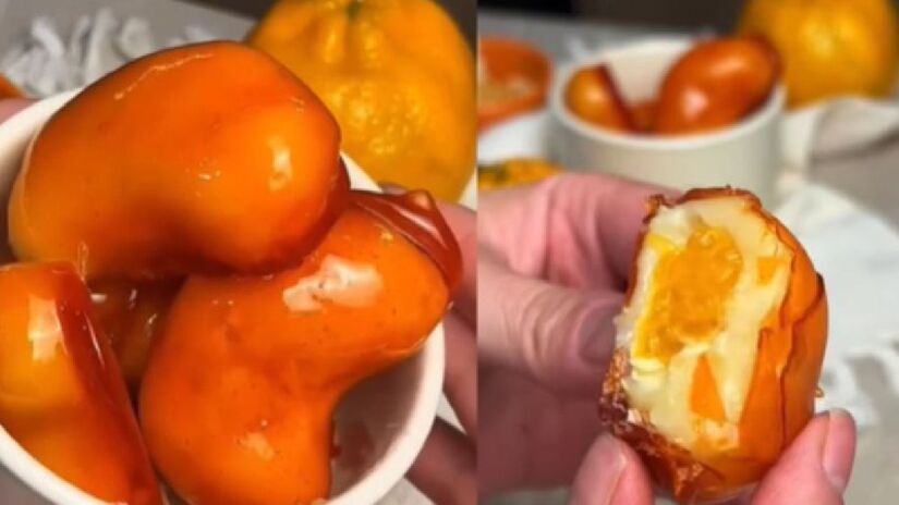 Esse doce resolve o problema de doçura excessiva do morango do amor. Imagem: Reprodução / redes sociais
