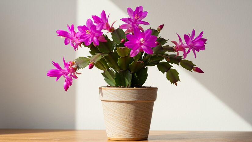 A flor-de-maio precisa de um pequeno vaso com furos para drenagem 