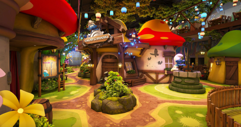 Este é o terceiro parque dos Smurfs do mundo. Foto: Divulgação