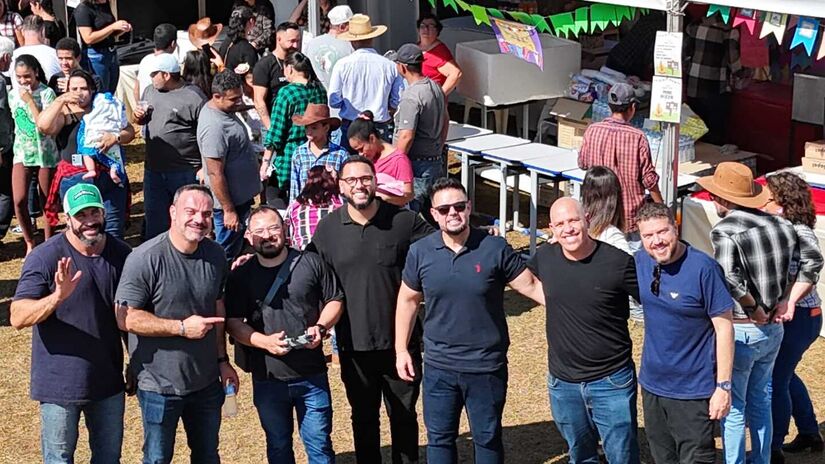 Prefeito de Porto Feliz, Célio Peixoto (Republicanos), foi à festa. / Divulgação