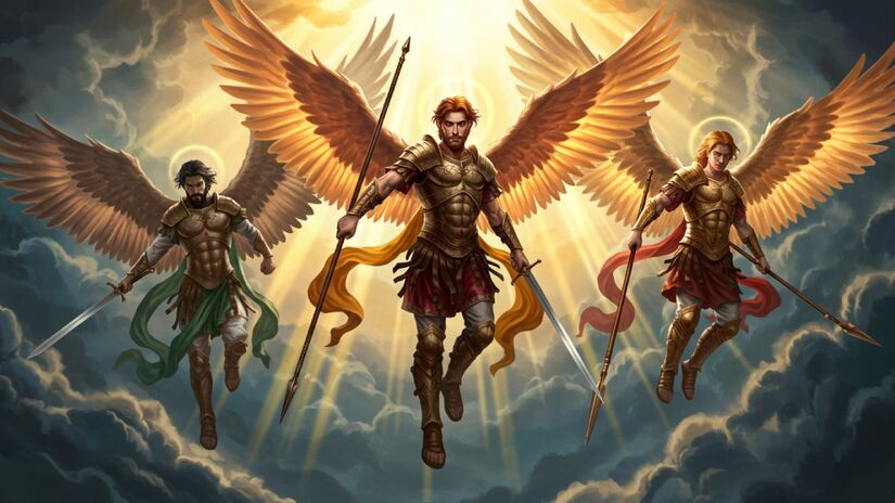 Já os Arcanjos representam uma categoria superior. A palavra "Arcanjo" (do grego "arkhaggelos") significa "anjo principal" ou "anjo da mais alta ordem".