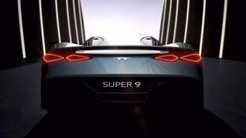 Super 9 tem carroceria esportiva com apenas dois lugares e portas estilo tesoura | Divulgação