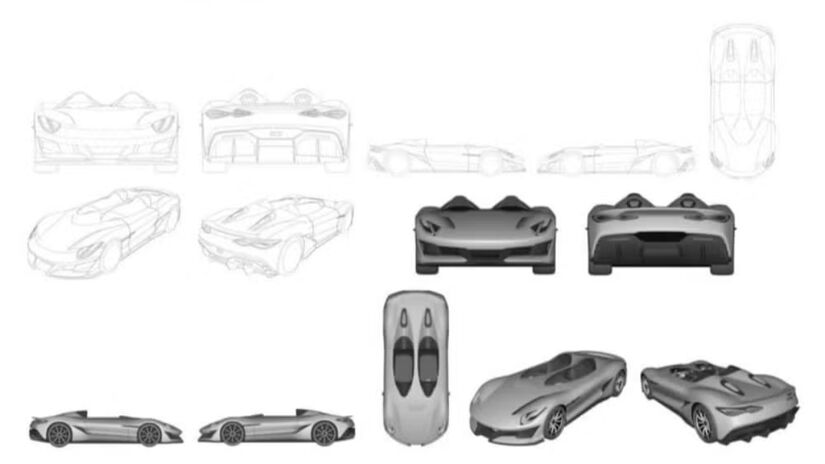 Modelo foi projetado somente para mostrar a capacidade da montadora de desenvolver os aspectos de design e tecnologia | Divulgação/INPI