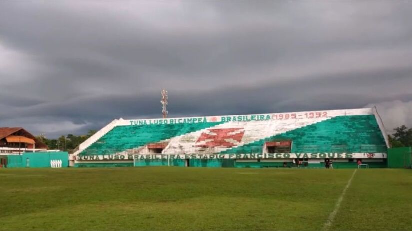 O estádio Francisco Vasques é onde a Tuna Luso manda seus jogos - reprodução: YouTube