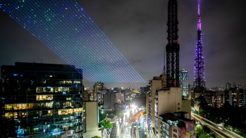 Avenida Paulista será o palco das últimas apresentações do festival.

/Foto: Divulgação/Festival Internacional das Luzes
