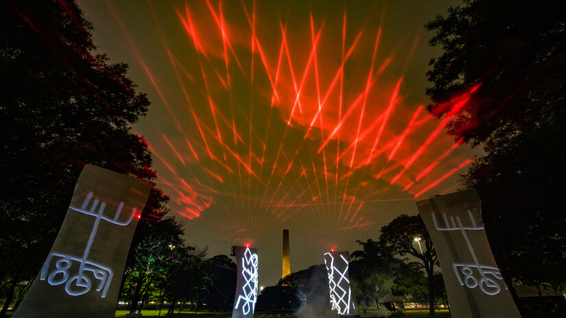 Festival promoverá dois espetáculos no Monumento às Bandeiras, na zona sul de São Paulo.

/Foto: Divulgação/Festival Internacional das Luzes