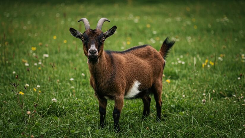 2. Cabra pigmeia: leite nobre e fácil manejo: pequenas e produtivas, essas cabras rendem leite de qualidade e se adaptam bem a espaços reduzidos e sistemas familiares.