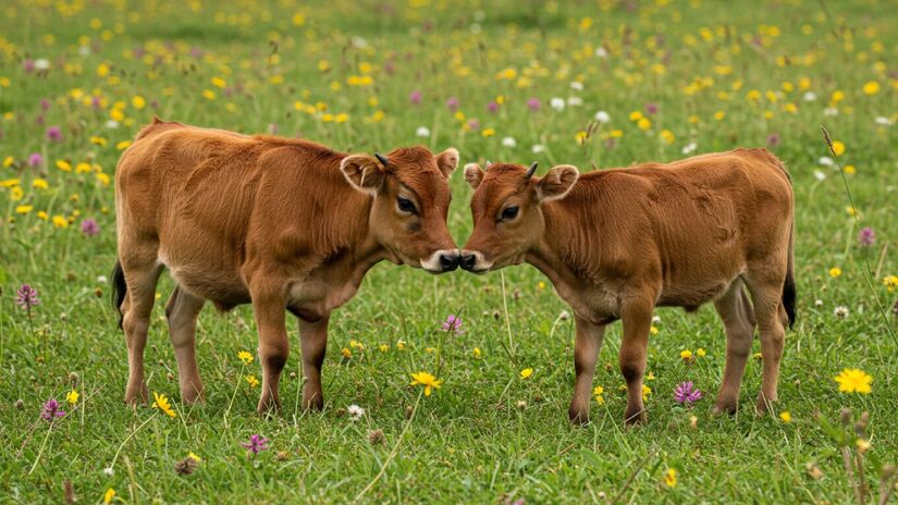 1. Vacas em miniatura: alta produção em pouco espaço: raças como Mini Jersey e Mini Zebu exigem menos pasto e são ideais para leite ou carne em estruturas compactas.