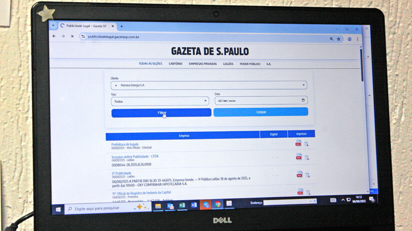 Nova plataforma oferece a possibilidade de o cliente ou usuário aplicar uma série de filtros e ferramentas para localizar as publicações.

