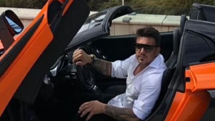 Tarso Marques conduzia um Lamborghini Gallardoss sem placas fixadas. 
Foto: Reprodução/Instagram