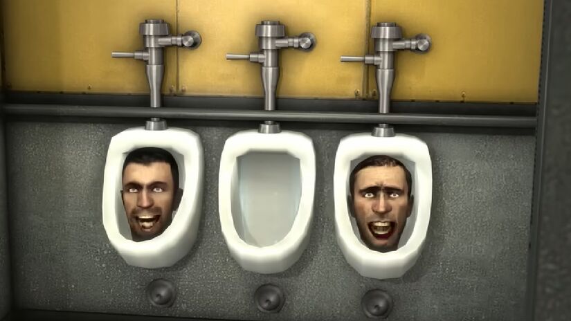 Skibidi são séries de videos sobre homens privada. Imagem: Reprodução Youtube